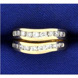 Two Diamond Stacking Band Rings in 14K Yellow Gold