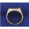 Image 3 : Men's Blank Signet Ring in 14K Yellow Gold