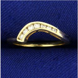 Diamond Swoop or Wrap Ring in 14K Yellow Gold