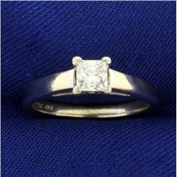 .45ct "Leo Cut" Princess Diamond Solitaire Engagement Ring in 14K White Gold