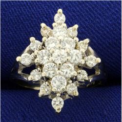 1ct TW Starburst Diamond Ring in 14K White Gold