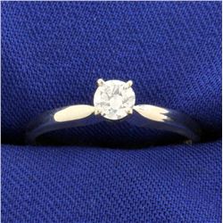 1/4ct Solitaire Diamond Ring in 14K White Gold