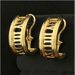 1-4-3 Roman Numeral I Love You Earrings in 14K Yellow Gold by AGA Correa & Son