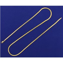 Italian Made 19 1/2 Inch Snake Link Neck Chain in 14K Yellow Gold