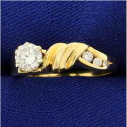Over 1/2ct Diamond Ring in 14K Yellow Gold