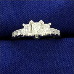 1ct TW Princess Cut Diamond Engagement Ring in 14K White Gold