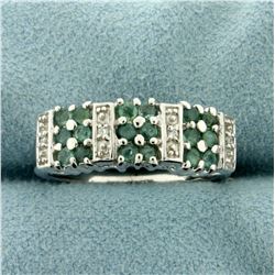 Lab Alexandrite and Diamond Ring in 10K White Gold