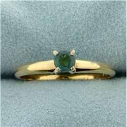 Natural 1/4ct Alexandrite Solitaire Ring in 14K Yellow Gold