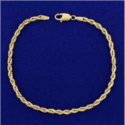 Rope Anklet in 14K Yellow Gold