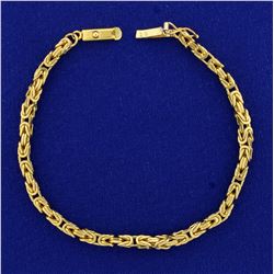 8 Inch Byzantine Link Bracelet in 14K Yellow Gold