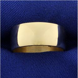 Wide 8.4mm Wedding Band Ring in 14K Yellow Gold