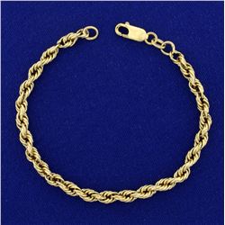 7 Inch Rope Bracelet in 14K Yellow Gold