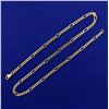 Image 1 : 18 Inch Figaro Neck Chain in 14K Yellow Gold