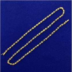 20 Inch Designer Link Neck Chain in 14K Yellow Gold