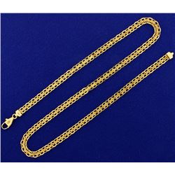 18 1/2 Inch Italian Made Bismark Neck Chain in 14K Yellow Gold