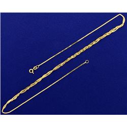 Italian Made Braided S-Link Neck Chain in 14K Yellow Gold