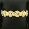 Image 1 : Italian Made Designer Cuff Bracelet in 14K Yellow Gold