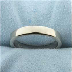 Men's Ergo Fit Wedding Band Ring in 18K White Gold