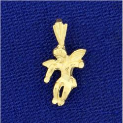Cherub Angel Charm or Pendant in 14K Yellow Gold