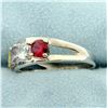 Image 2 : Multi-Color Topaz Ring in 14K White Gold