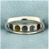 Image 4 : Multi-Color Topaz Ring in 14K White Gold