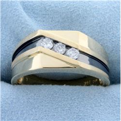 .3ct TW Men's Diamond Ring in 14K Yellow Gold