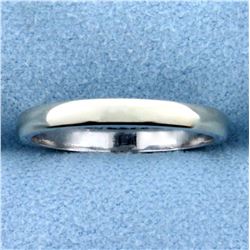2.4mm White Gold Wedding Band Ring in 14K White Gold