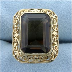 10ct Smoky Topaz Ring in 18K Yellow Gold