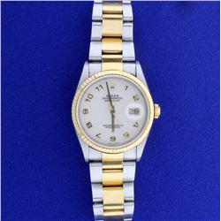 Men's Rolex Oyster Perpetual Datejust 36mm Watch with Box and Papers