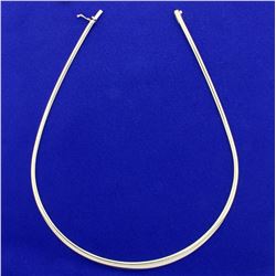 16 Inch Graduated Omega Necklace in 14K Yellow Gold