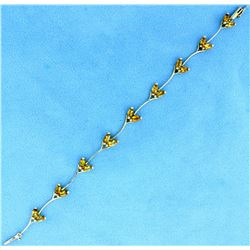 Nature Design Citrine Bracelet in 10K Yellow Gold