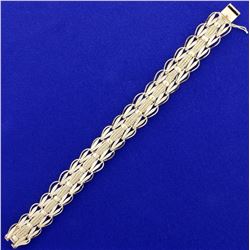 7 Inch Designer Charm Bracelet in 14K Yellow Gold