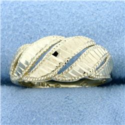 Designer Diamond Cut Ring in 10K Yellow Gold