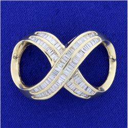 2ct TW Infinity Baguette Diamond Slide in 14K Yellow Gold