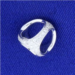 Sphere Diamond Charm or Pendant in 18K White Gold