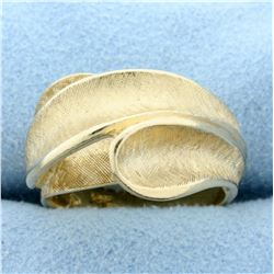 Modern Abstract Style Ring in 14K Yellow Gold