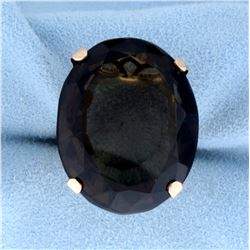 50ct Smoky Topaz Statement Ring in 18K Rose Gold