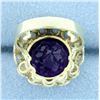 Image 4 : 5ct Amethyst Statement Ring in 14K Yellow Gold