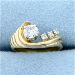 Antique 1/3ct TW Old European Cut Diamond Ring in 14K Yellow Gold