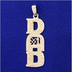 Number 1 Dad Pendant in 14K Yellow Gold