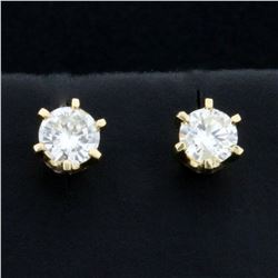 3/4ct TW Diamond Stud Earrings in 14K Yellow Gold