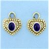 Image 1 : Designer Amethyst Hoop Earring Enhancers in 14K Yellow Gold