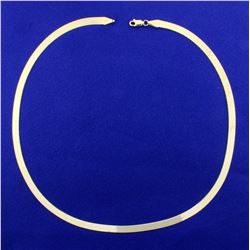 18 Inch Herringbone Neck Chain in 14K Yellow Gold
