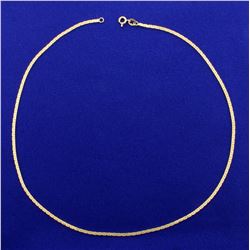 Italian Made Flat S Link Neck Chain in 14K Yellow Gold