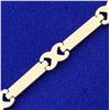 Image 3 : Designer Link Bracelet in 14K Yellow, White, and Rose Gold