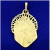 Image 2 : Virgin Mary Pendant in 18K Yellow Gold