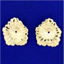 Large Stud Earring Enhancers in 14K Yellow Gold