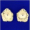 Image 1 : Large Stud Earring Enhancers in 14K Yellow Gold