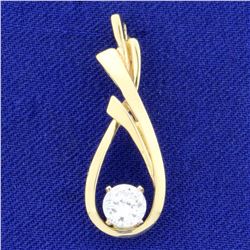 .6ct CZ Pendant in 14k Yellow Gold