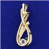 Image 2 : .6ct CZ Pendant in 14k Yellow Gold